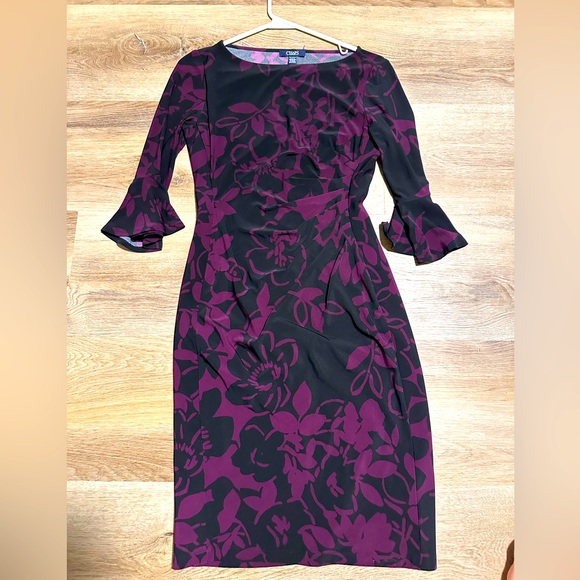 Chaps Dresses & Skirts - 🔥 Excellent condition XS Chaps scuba dress with trumpet sleeves